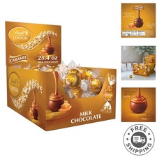 Individually Wrapped LINDOR Caramel Milk Chocolate Truffles, 25.4 oz, 60 Count