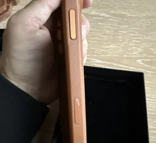 Bullstrap Leather Flex Case iPhone 16 Pro Max w/Camera Button, Sienna, Brand New