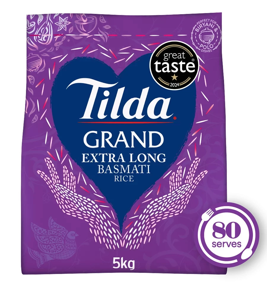 Tilda Grand Basmati Reis (1x5kg) Extra langer Premium Langkorn Basmati Rice