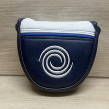 Odyssey Putter Headcover Synthetic Leather Ai-ONE Mallet Magnetic Navy White