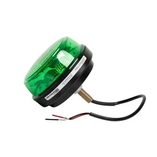 Low Profile Single Bolt Mount R65 Rotating Flashing GREEN LED Strobe Beacon