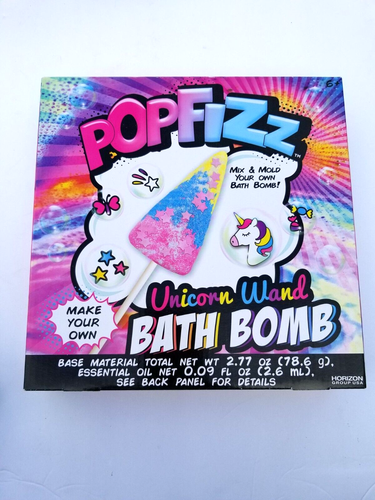 PopFizz Unicorn Wand Bath Bomb Make Your Own Kit Kids DIY Fun Crafts NEW - 第 1/3 張圖片