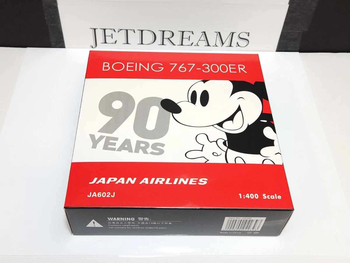 1/400 JAL JAPAN AIRLINES BOEING B767-300 MICKEY MOUSE 90 YEARS JA602J PHOENIX