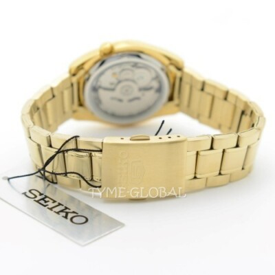 Brand New Seiko 5 SNKL50K1 Automatic Gold Plated Black Dial Gold
