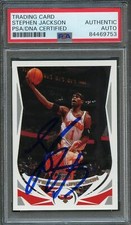 2004-05 Topps #37 Stephen Jackson Signed Card AUTO PSA Slabbed