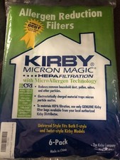 KIRBY VACUUM BAGS: 6 UNIVERSAL F Style MICRON MAGIC Hepa