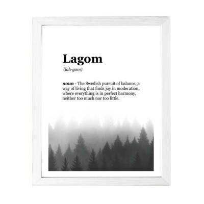 Designs ByLITA Lagom Dictionary Definition Forest Desig, Wall Print Art