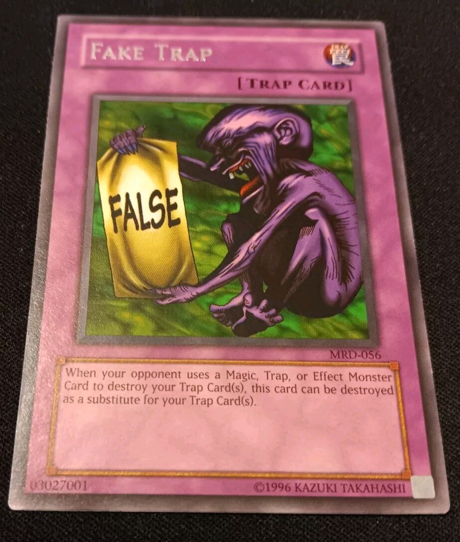 YuGiOh TCG - Fake Trap MRD-056 - Foil Unlimited LP Condition! | eBay