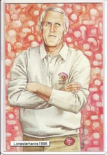1993 Bill Walsh Goal Line Art Postcard Unsigned - Series 5 Five