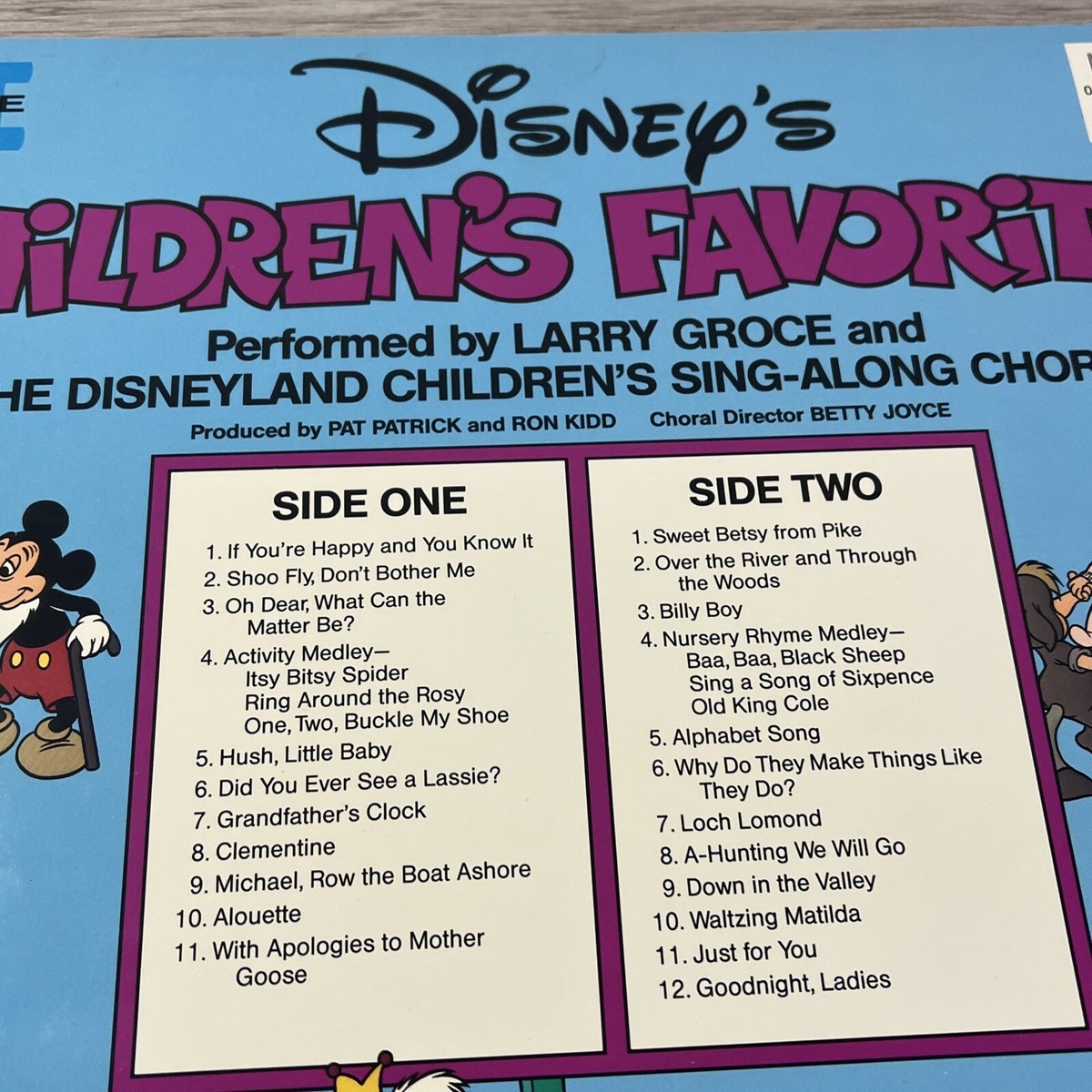 Walt Disney Children's Favorites Vinyl LP Lot(3) Vol. I, II, & III