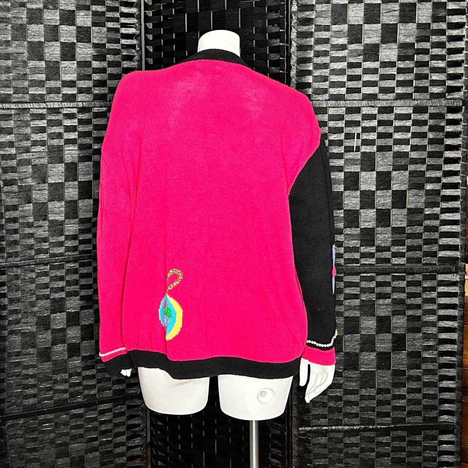 Suéter de punto Storybook exclusivo para red de compras en casa XXL rojo y negro Foto 3 de 4