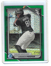 Jurdrick Profar 2024 Bowman Chrome BCP-218 Green MOJO #67 /99 Chicago White Sox