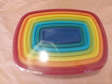 Food Containers Storage Boxes Lids Stackable Airtight Microwave Freezer Safe 7Pc