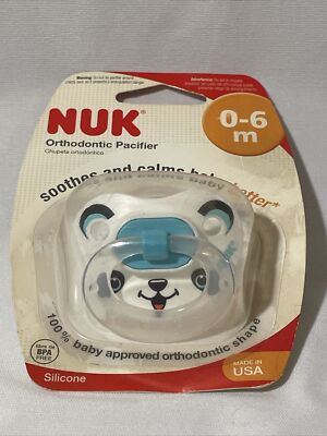 Nuk Soothes and Calms pacifier 0-6 months New animal faces