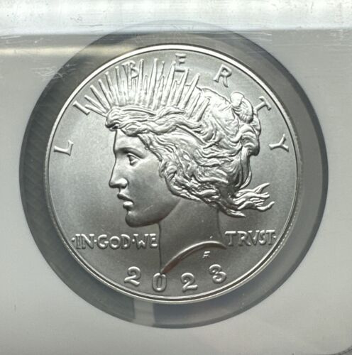 Dollaro della pace 1923 e 2023 2 pezzi NGC MS65/MS70 100 anni di pace dollari - Foto 3 di 6