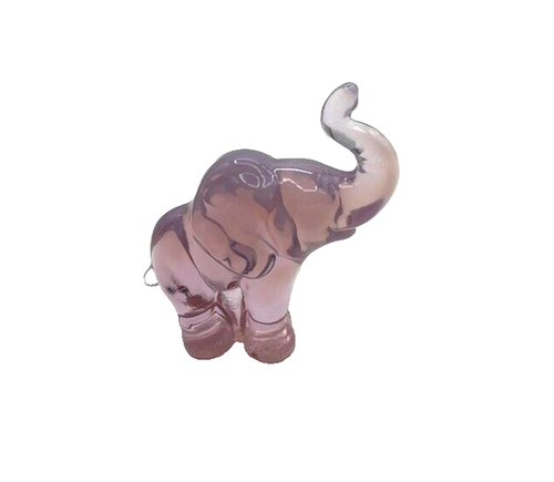 Fenton Art Glass 3.75" Pink Opalescent Elephant Figurine - Picture 6 of 21