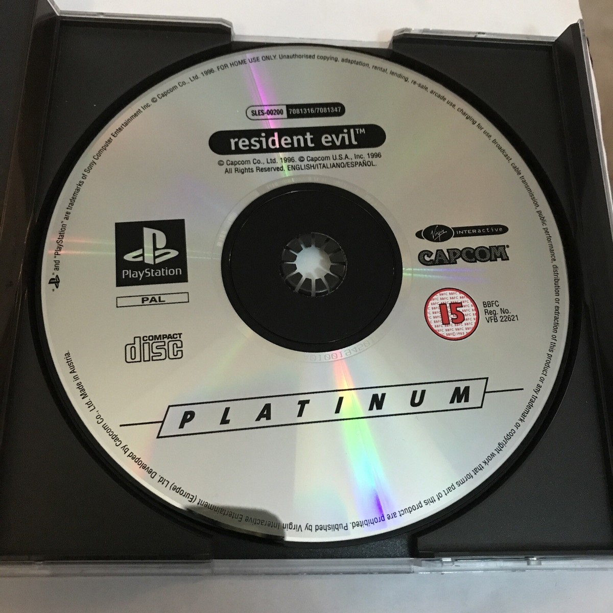Jeu PS1 Resident Evil Platinum Version Originale - Complet, Bon état, édition Authentique