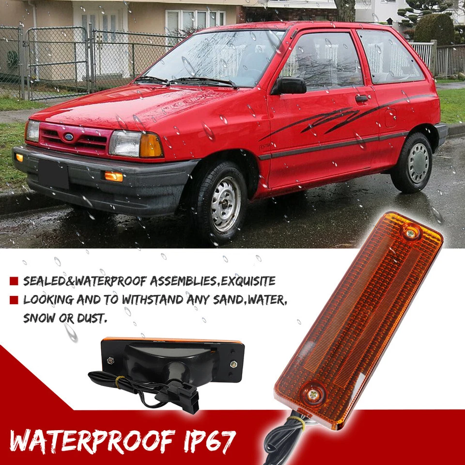 Luces de señalización de parachoques delanteras ámbar para camioneta Ford Mazda 323 626 B2200 B2600 Foto 4 de 4