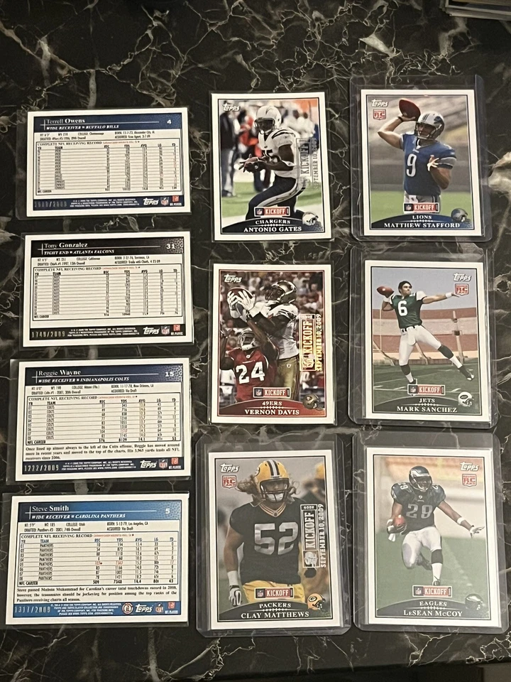 2009 TOPPS KICKOFF NFL FOOTBALL FACTORY NUMBERED BASE/ROOKIE CARD PICK YOUR CARD - Image 2 of 2