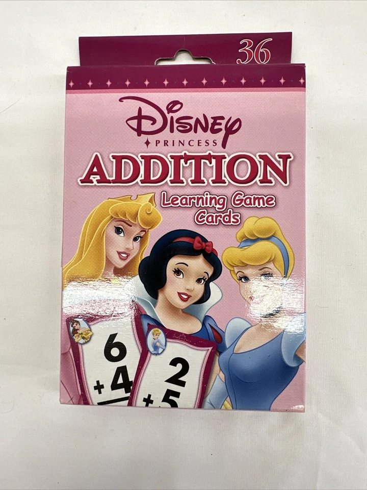 Disney Princesa Adición Aprendizaje Tarjetas Juego Números 36 Cartas Educativas Foto 3 de 4