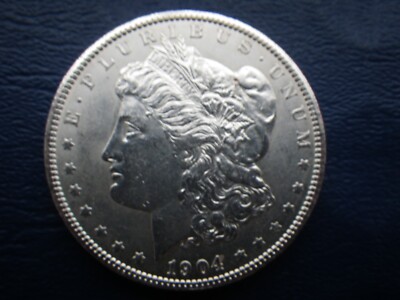 1904''O'' MORGAN SILVER DOLLAR-BU/MS+++++CONDITION-PROOF-MIRROR-LIKE-100% LUSTROUS