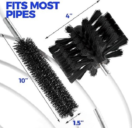 Lint Brush Drill | 32ft Dryer Vent Cleaner Kit