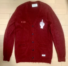 Made In Japan Wacko Maria GUILTY PARTIES PARADISE TOKYO Fxxk You Mohair Cardigan