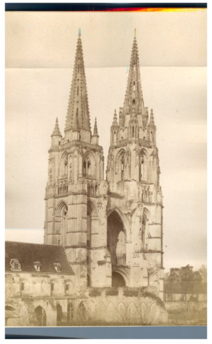 France, Soissons, abbaye Saint-Jean-des-Vignes  Vintage albumen print.Vestiges - Bild 1 von 1