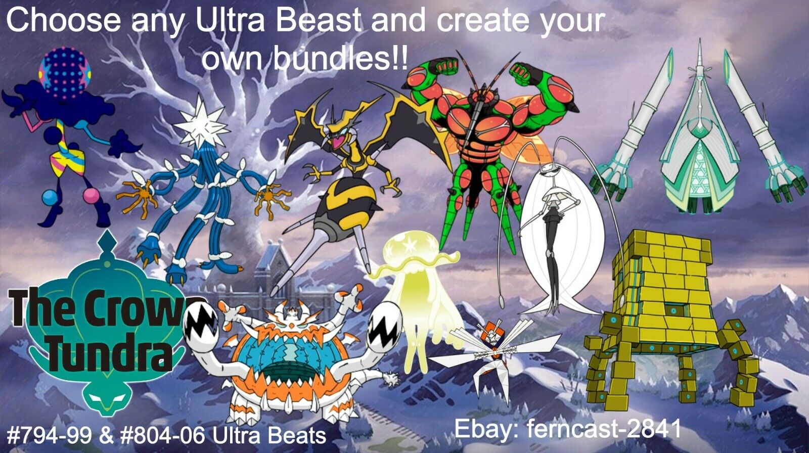 6IV ALL SHINY (+ REGS) ULTRA BEASTS BATTLE READY EV'D Pokemon