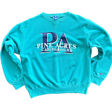 Vintage 90s Pine Acres Campground Champion Sweatshirt Made in USA XL 24x24.5
