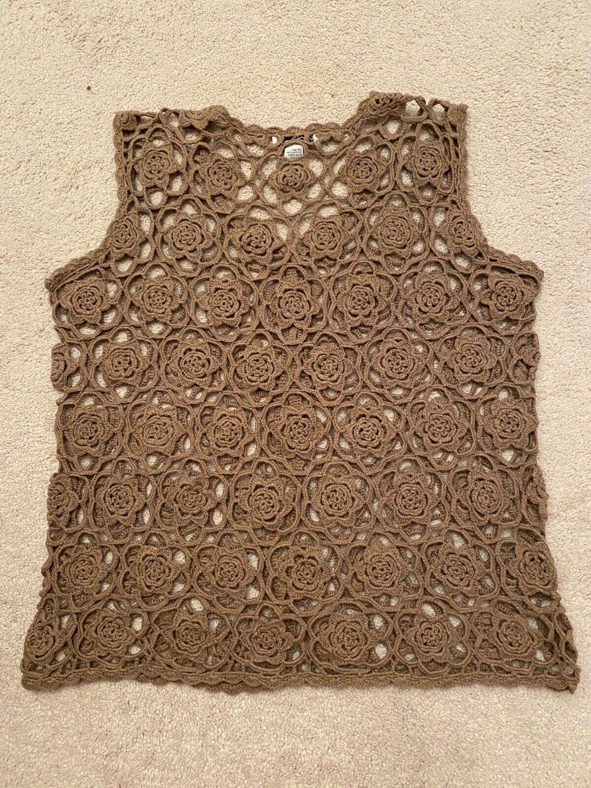 EXTRA POINT by Reference Point Brown Crochet-Look… - image 2
