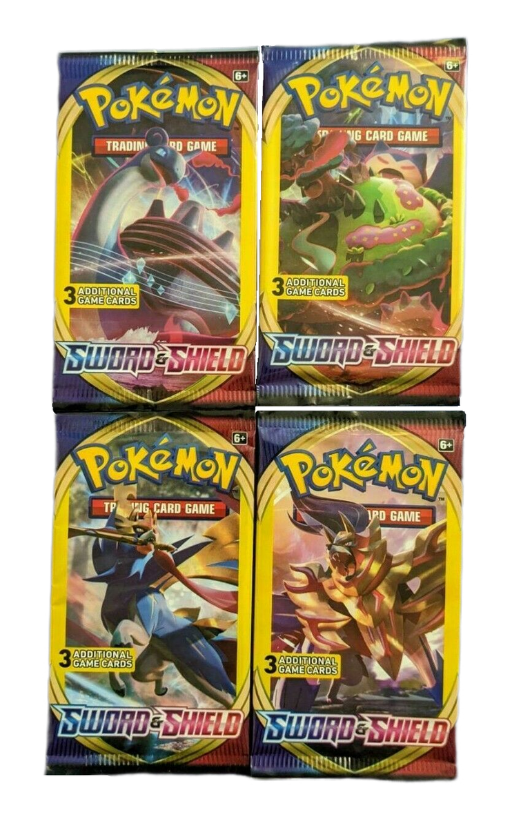 Pokemon Card - Sword & Shield Base - 3 Card Booster Pack - 4