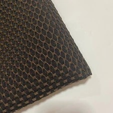 Vintage Speaker Grill Cloth Stereo Grille Jacquard Fabric Black & Brown 0.75x0.5
