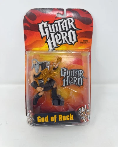 Guitar Hero God Of Rock Video Game Action Figure Series One 2007 Gold Guitar