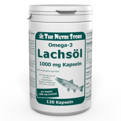 Omega-3 Lachsöl 1000 mg Kapseln 120 Stk. - mit EPA, DHA und DPA - PZN 01159406