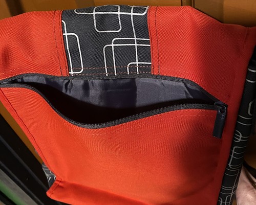 IKEA Laptop Case Shoulder Bag Red Geometric Design 14 X 12 X 4 Portfolio Bag - Afbeelding 6 van 17