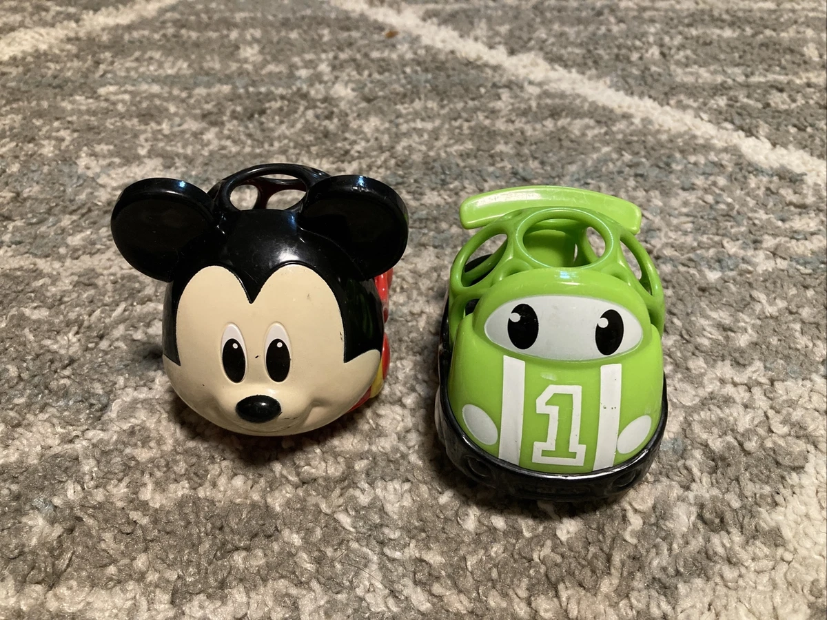 Disney Baby Go Grippers Mickey Mouse Green Race Car Lot Oball