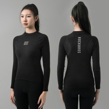 ROCKBROS 2 Pack Women's Thermal Fleece Long Sleeve Compression Shirt Base Layer