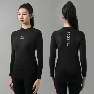 ROCKBROS Women's Thermal Fleece Long Sleeve Compression Shirt Base Layer 2 Pack - image 1 of 4