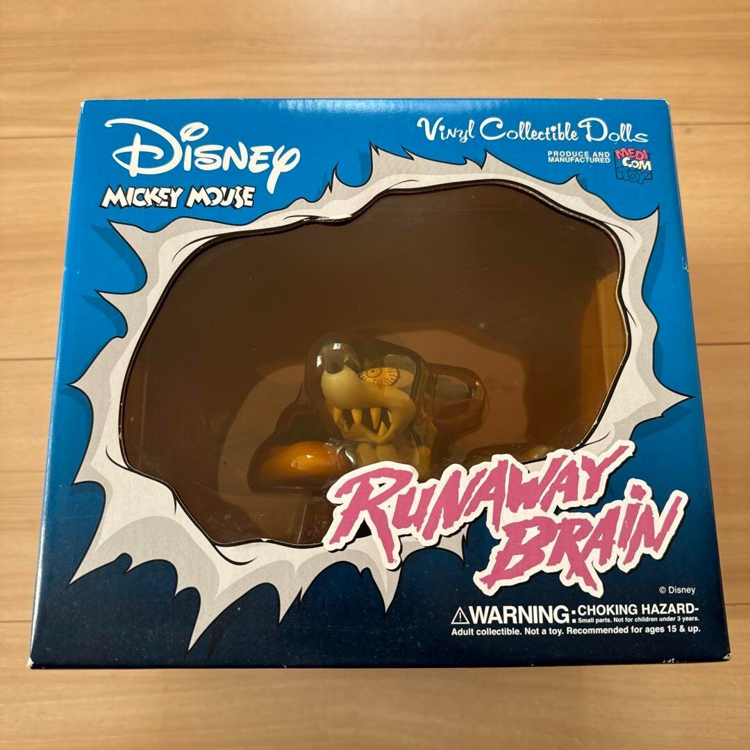 メディコムトイVCD RUNAWAY BRAIN MICKEY MEDICOM TOY VCD Mickey Mouse Runaway Brain 150mm PVC Figure New