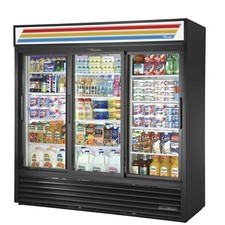 True GDM69HCLD 69 cu ft Refrigerated Merchandiser w/ 3 Sliding Doors