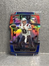 2021 Panini Select - Concourse Mac Jones #51 Red & Blue Prizm Die-Cut (RC)