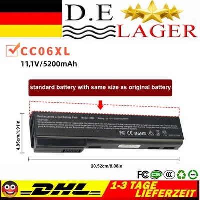  5200mAh AKKU Für HP ProBook 6460b 6560b 628668-001 628666-001 628670-001 CC06XL