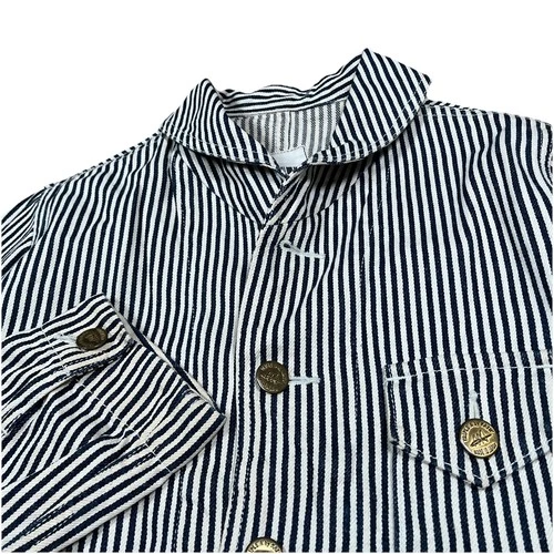Hiroshi KATO Triple A Hickory Stripe Chore Jacket Japan Made Tool Project Hemp - product listing photo