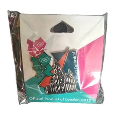 2012 London Olympic Games Collector PIN Authentic St. Paul's Cathedral Teal Logo