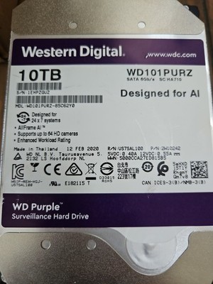 WD Purple 10TB WD101PURZ SATA 6gb/s 3.5'' Hard Disk Drive FIRM PRICE