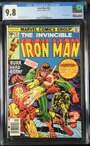 IRON MAN #92 CGC 9.8 WHITE PAGES HIGHEST GRADED CGC #4523833021