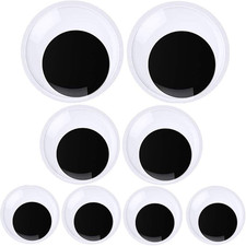 Giant Wiggle Googly Eyes with Self Adhesive Large Black Plastic Eyes for Crafts