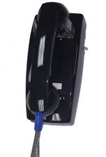 Cortelco 255400ARCNDL Wall Phone w/Armored Cord 2554-ARCNDL-BK UPC 0480440032...