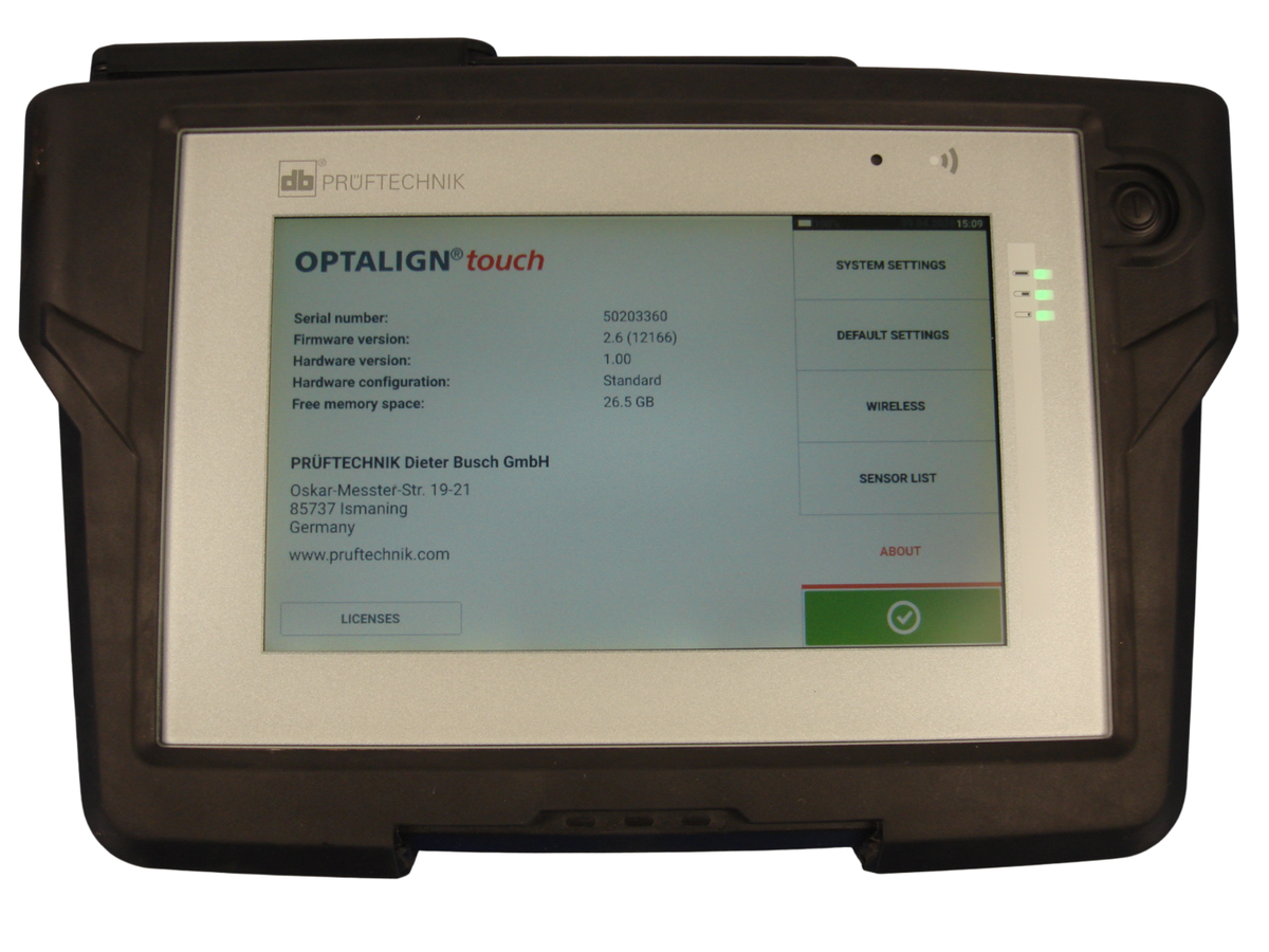 Pruftechnik Optalign Touch Laser Shaft Alignment Analyzer System
